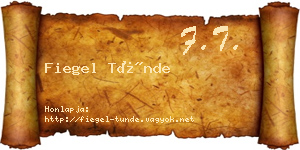 Fiegel Tünde névjegykártya